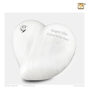 LoveHeart™ kinderurn parelmoer wit hart met Swarovski - Afbeelding 3