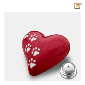 LovePaws™ mini-urn hart dierenurn rood - Afbeelding 3