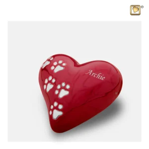 LovePaws™ mini-urn hart dierenurn rood - Afbeelding 5