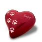 LovePaws™ groot hart dierenurn rood