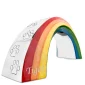 Rainbow™ grote dierenurn regenboog zilver