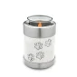 Huisdier waxinelichthouder urn parelmoer wit