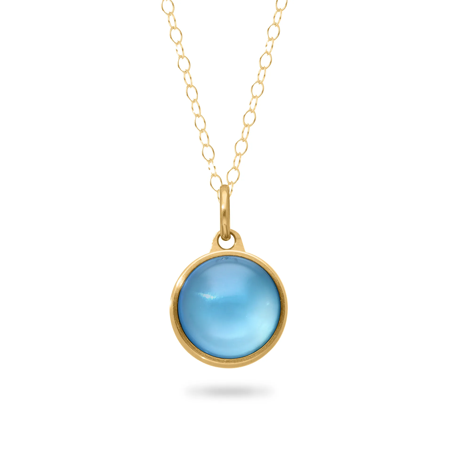 Ashanger / assieraad blauw agaat goud