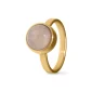 Ring / assieraad rozenkwarts goud