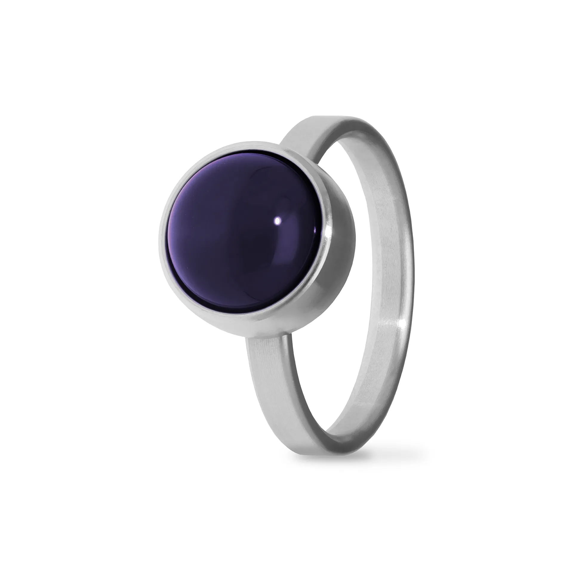 Ring / assieraad amethist edelstaal