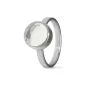 Ring / assieraad kristal facet edelstaal