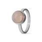 Ring / assieraad rozenkwarts edelstaal