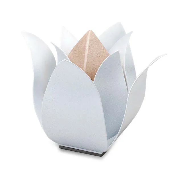 Tulp medium buiten urn wit & champagne