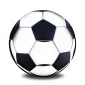 Football™ voetbal urn mat zwart & glanzend zilver