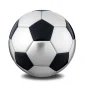 Football™ voetbal urn mat zwart & geborsteld zilver
