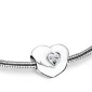 Heart to Heart™ hart asbedel/assieraad zilver met zirkonia