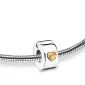 Glowing Heart™ hart asbedel/assieraad zilver & goud verguld