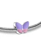 Wings of Hope™ vlinder asbedel/assieraad zilver met lavendel