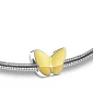 Wings of Hope™ vlinder asbedel/assieraad zilver met geel
