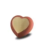 Hart druppel mini-urn terracotta & geborsteld goud