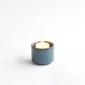 Keramische mini urn theelichthouder Helios groen & blauw
