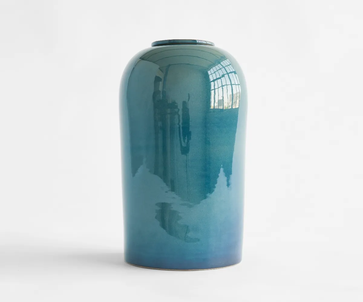 Keramische urn Pelion groen & blauw keramiek