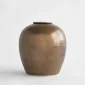 Keramische urn Verno koperkleurig metallic keramiek