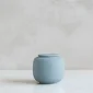 Keramische kleine urn Seres grijsblauw eco engobe