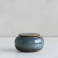 Keramische mini urn Seres groen & blauw keramiek