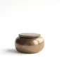 Keramische mini urn Seres koperkleurig metallic keramiek