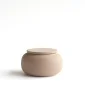 Keramische mini urn Seres zandkleurig eco engobe