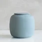 Keramische urn Seres grijsblauw eco engobe