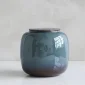 Keramische urn Seres groen & blauw keramiek