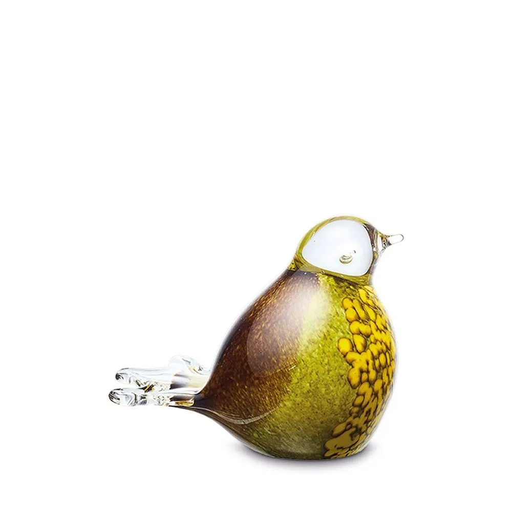 Mini urn vogel natuur kristalglas