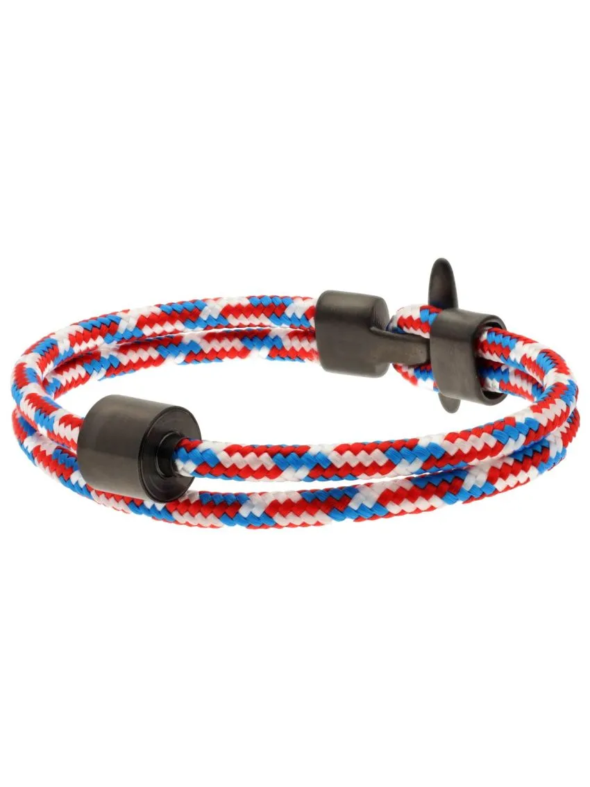 Heren as armband/assieraad koord tommy & RVS ashouder