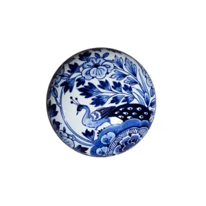 Royal Delft Memento Blue Pebble Bird in Paradise mini urn