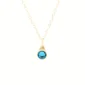 Birthstone ashanger / assieraad december blauwe topaas goud
