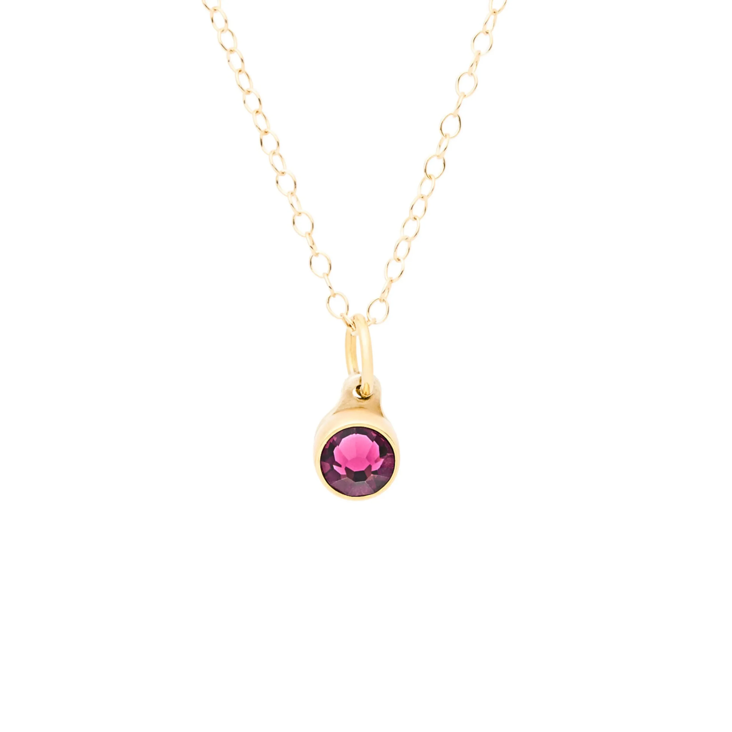 Birthstone ashanger / assieraad februari amethist goud