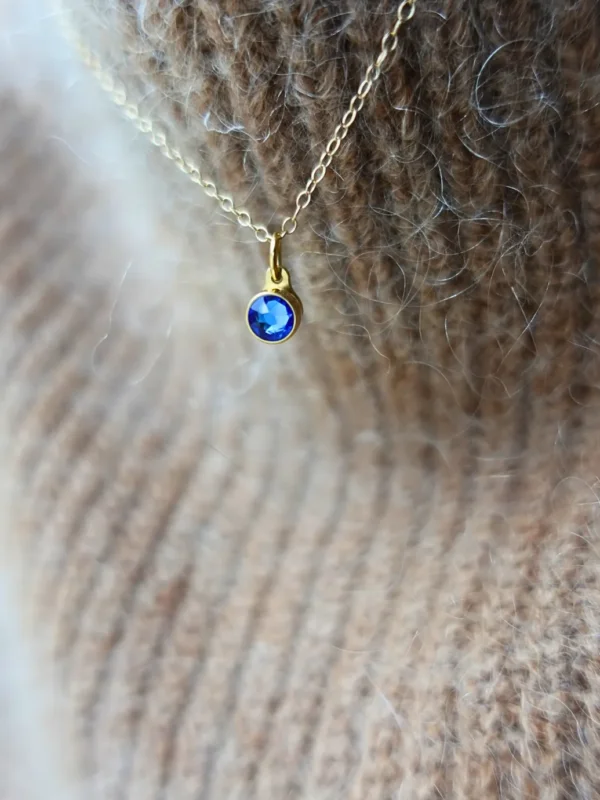 Birthstone ashanger / assieraad september saffier goud model