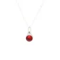 Birthstone ashanger / assieraad januari granaat edelstaal
