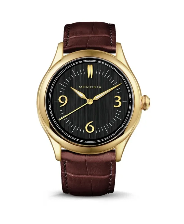 Memoria as urn gedenkhorloge Amare Gold chestnut brown