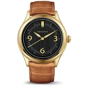 Memoria as urn gedenkhorloge Amare Gold cognac brown