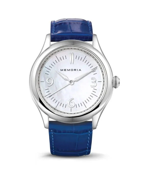 Memoria as urn gedenkhorloge Amare Pearl ocean blue