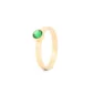 Birthstone ring / assieraad augustus groene peridoot goud tadblu