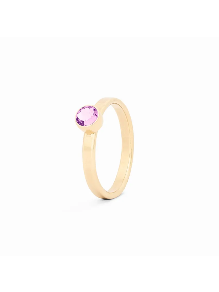Birthstone ring / assieraad juni alexandriet edelsteen goud tadblu