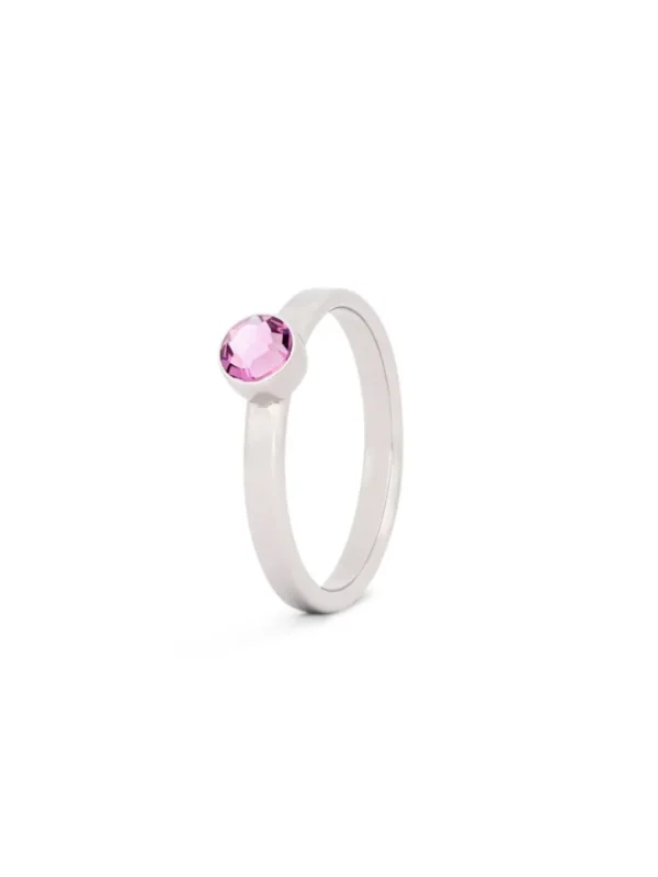 Birthstone ring / assieraad juni alexandriet edelstaal tadblu