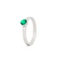 Birthstone ring / assieraad mei smaragd edelstaal tadblu