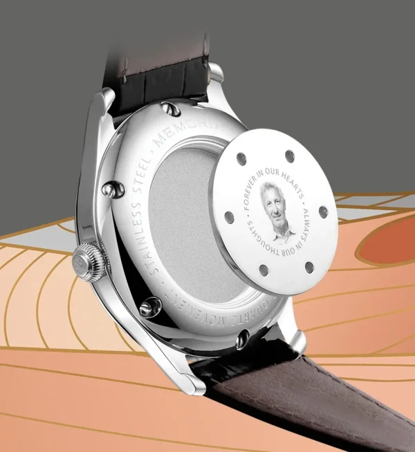 Memoria as urn gedenkhorloge Lux Sky achterkant