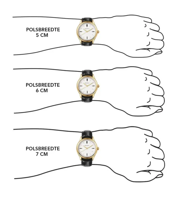 Memoria as gedenkhorloge Lux Gold polsmaten