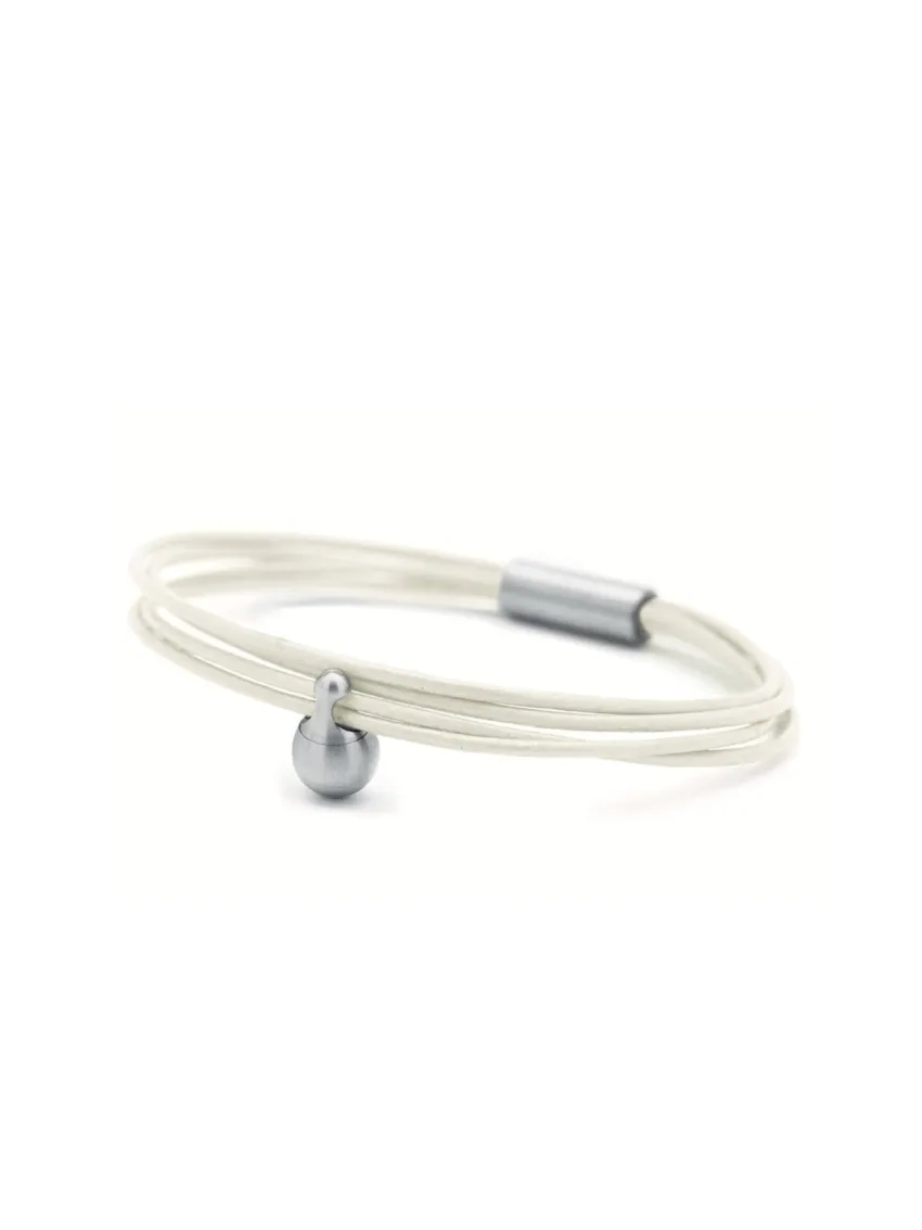 Charm as armband / assieraad parel edelstaal tadblu