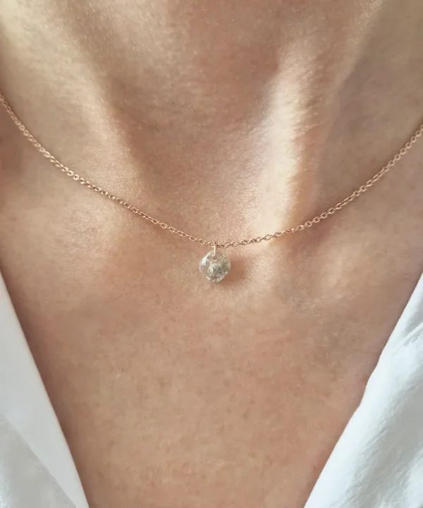 Herinneringssteen ashanger/assieraad cushion met ketting