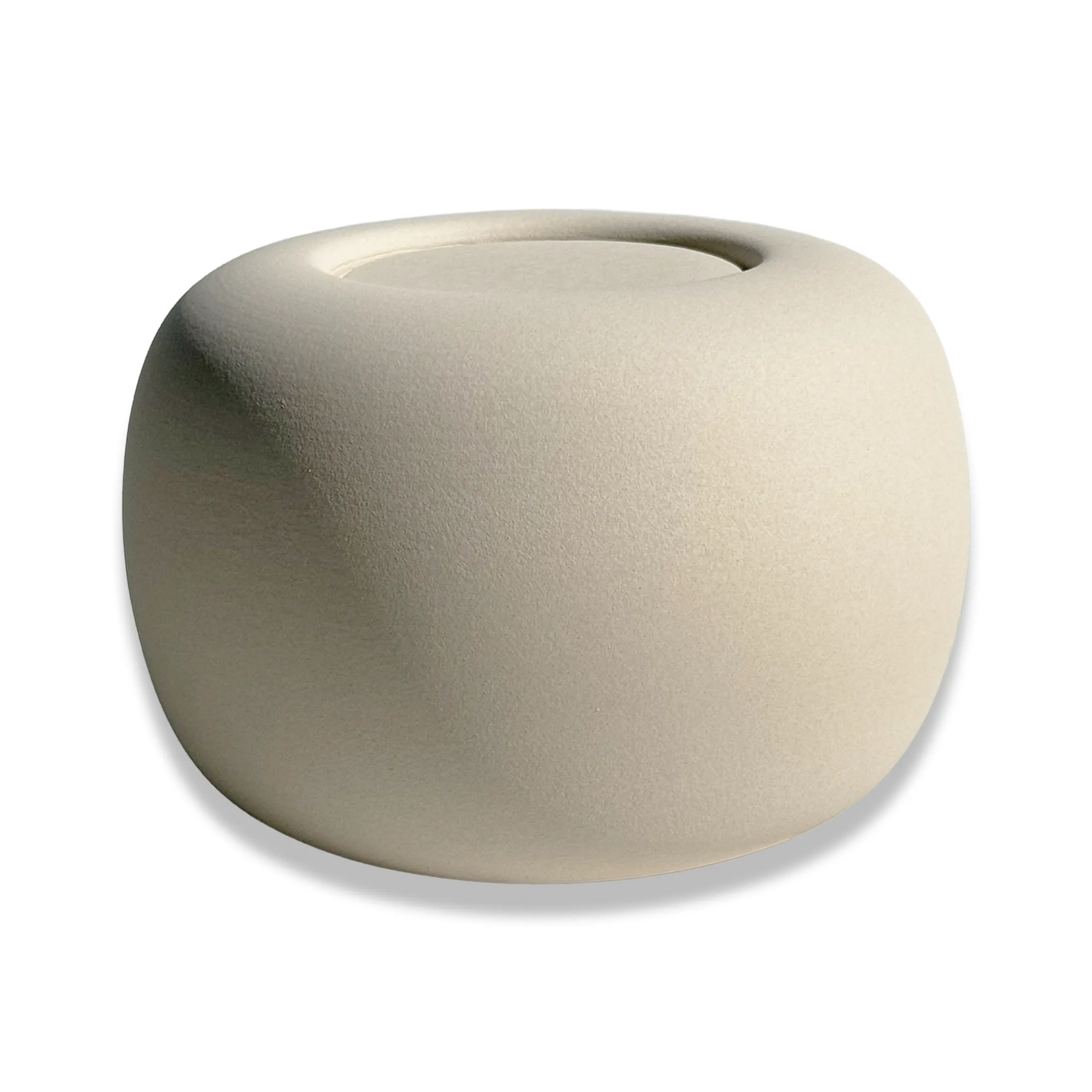 Keramische urn Luz Zijdezacht Taupe