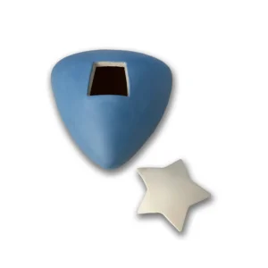 Keramische kinderurn ster blauw open