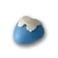 Keramische kinderurn Vlinder blauw profil