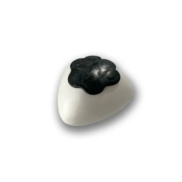 Keramische dierenurn met pootafdruk profil